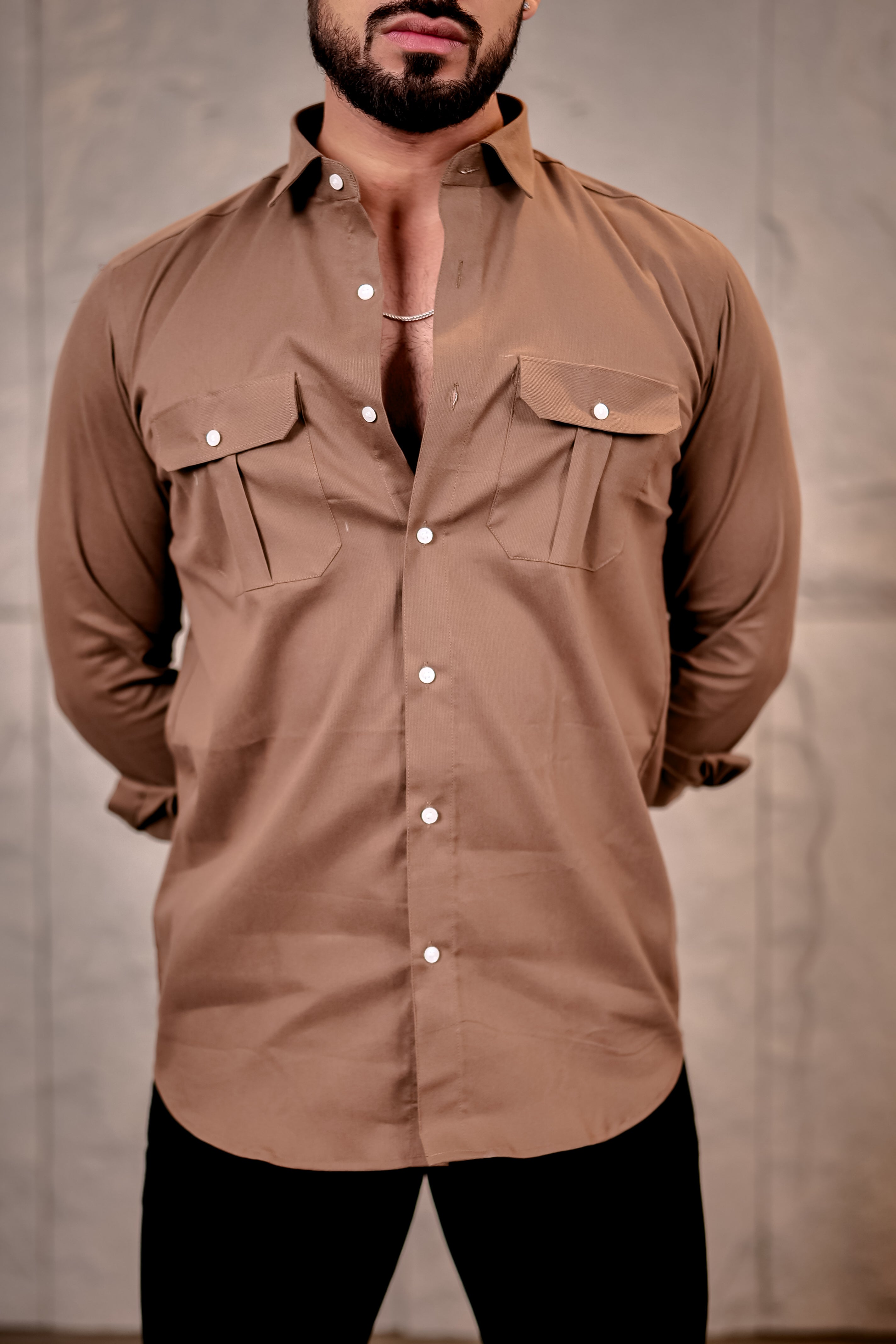 Brown Corduroy Premium Cotton Shirt