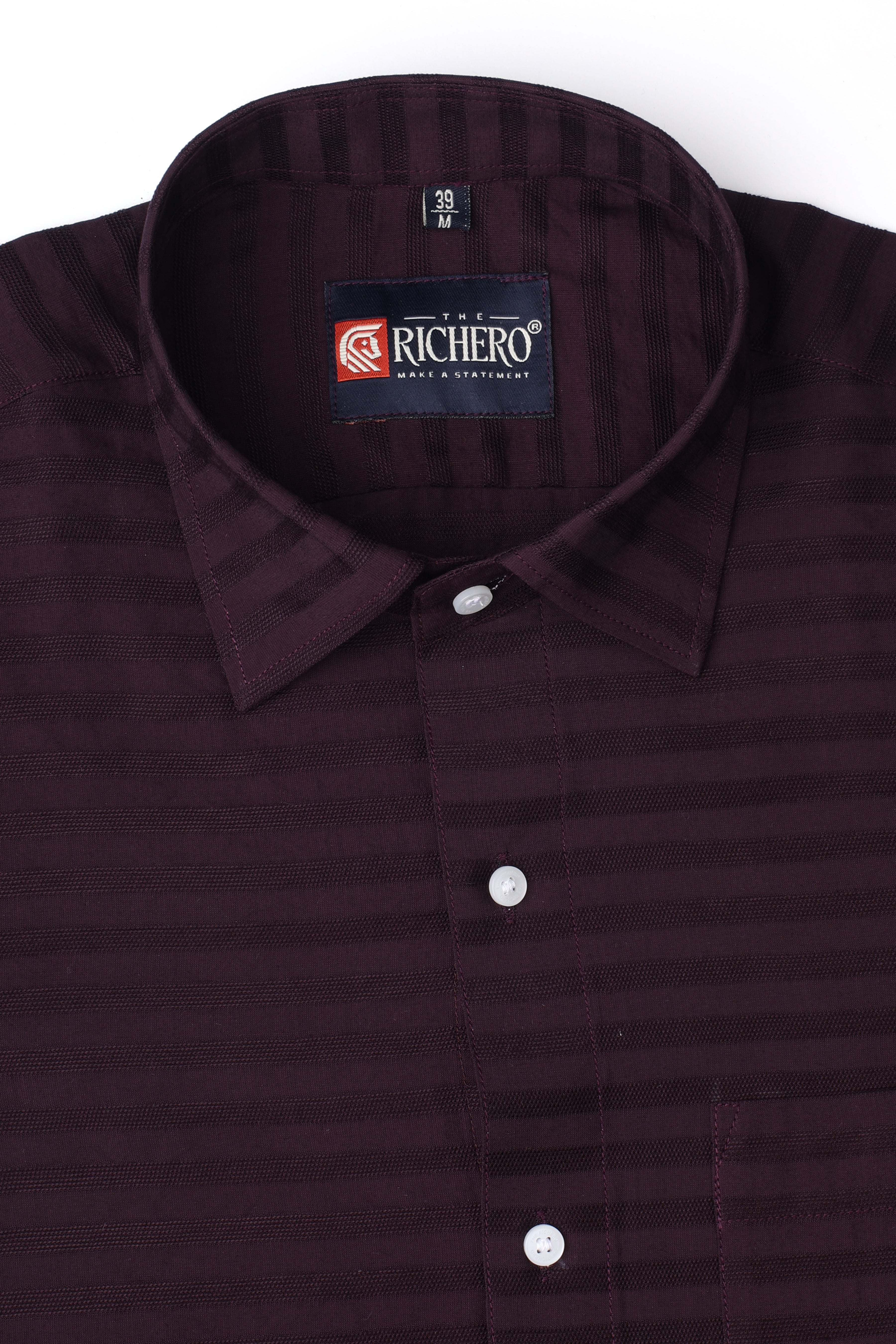 Horizon Elite Wine Cotton Men's Shirt