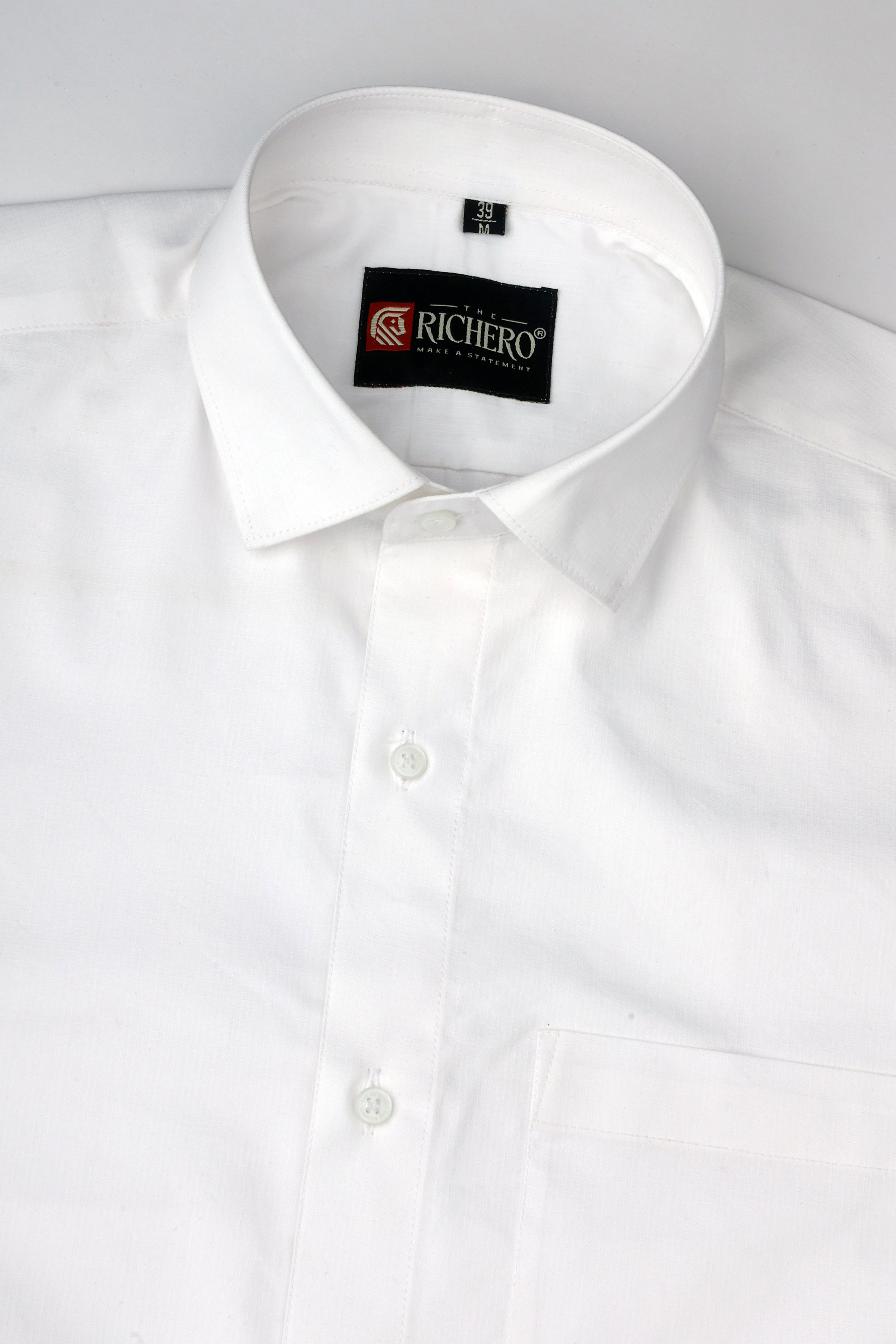 Nano Checks White Cotton Men's Shirt