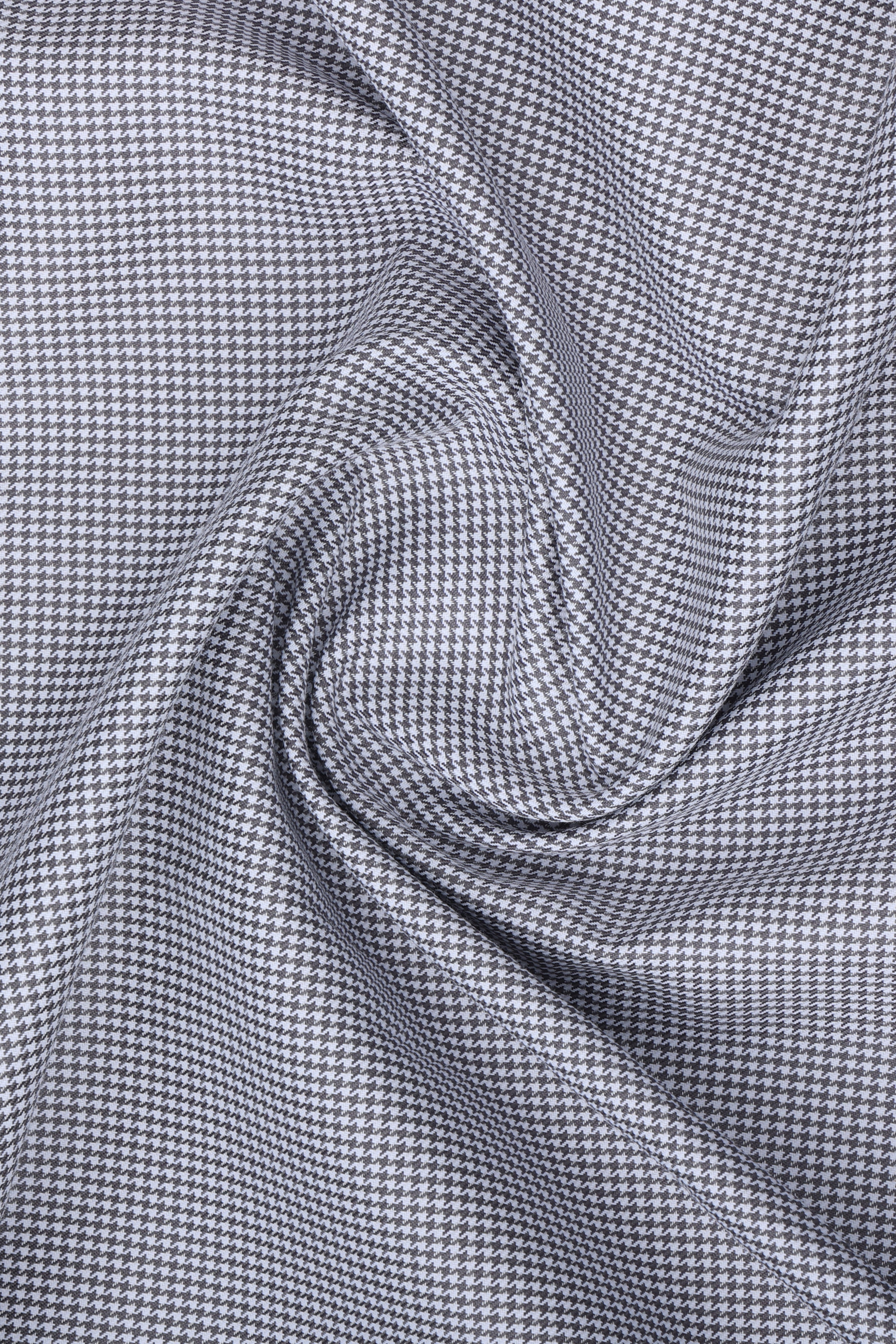 Zigzag Gray Giza Cotton Men's Shirt