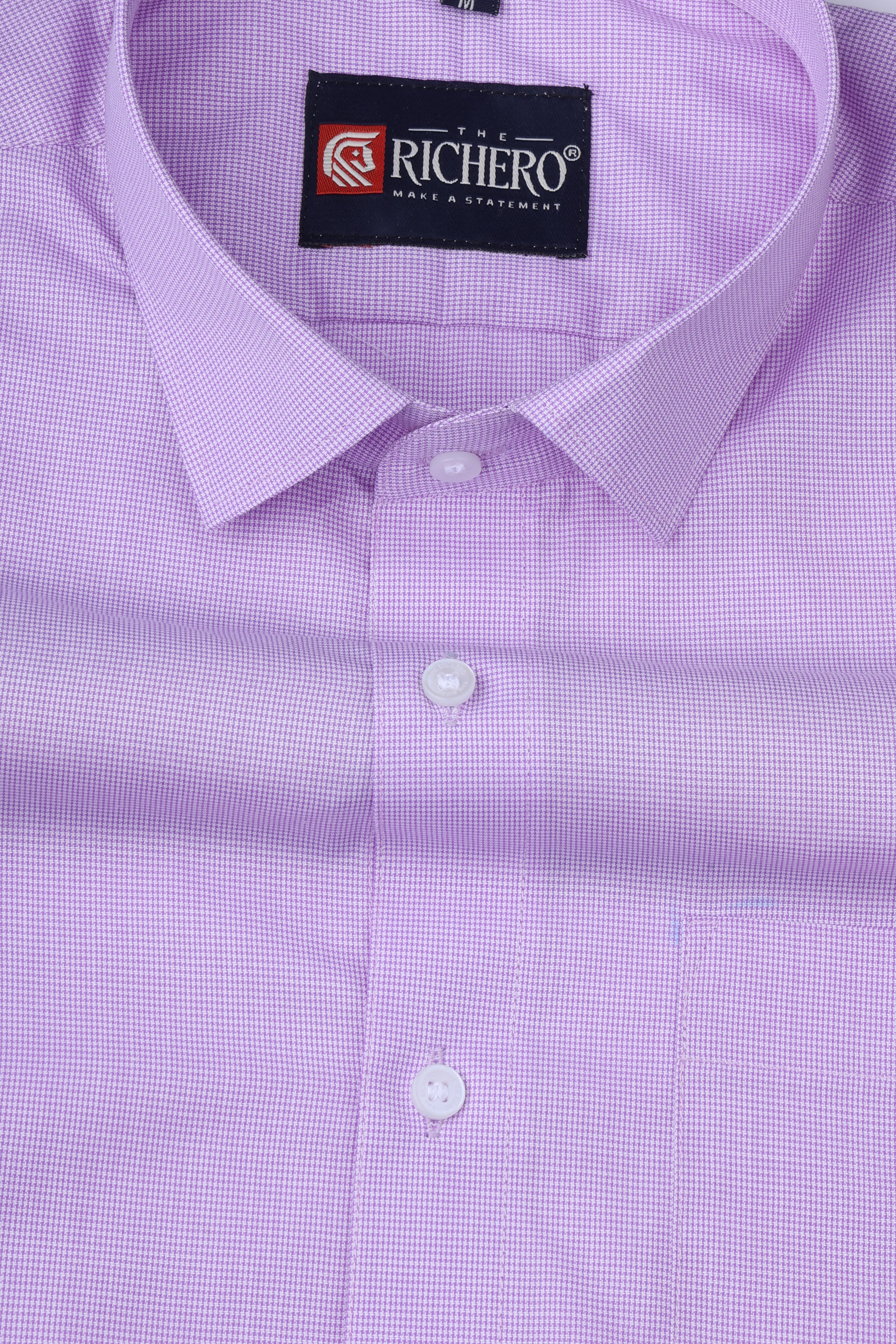 Zigzag purple Giza Cotton Men's Shirt