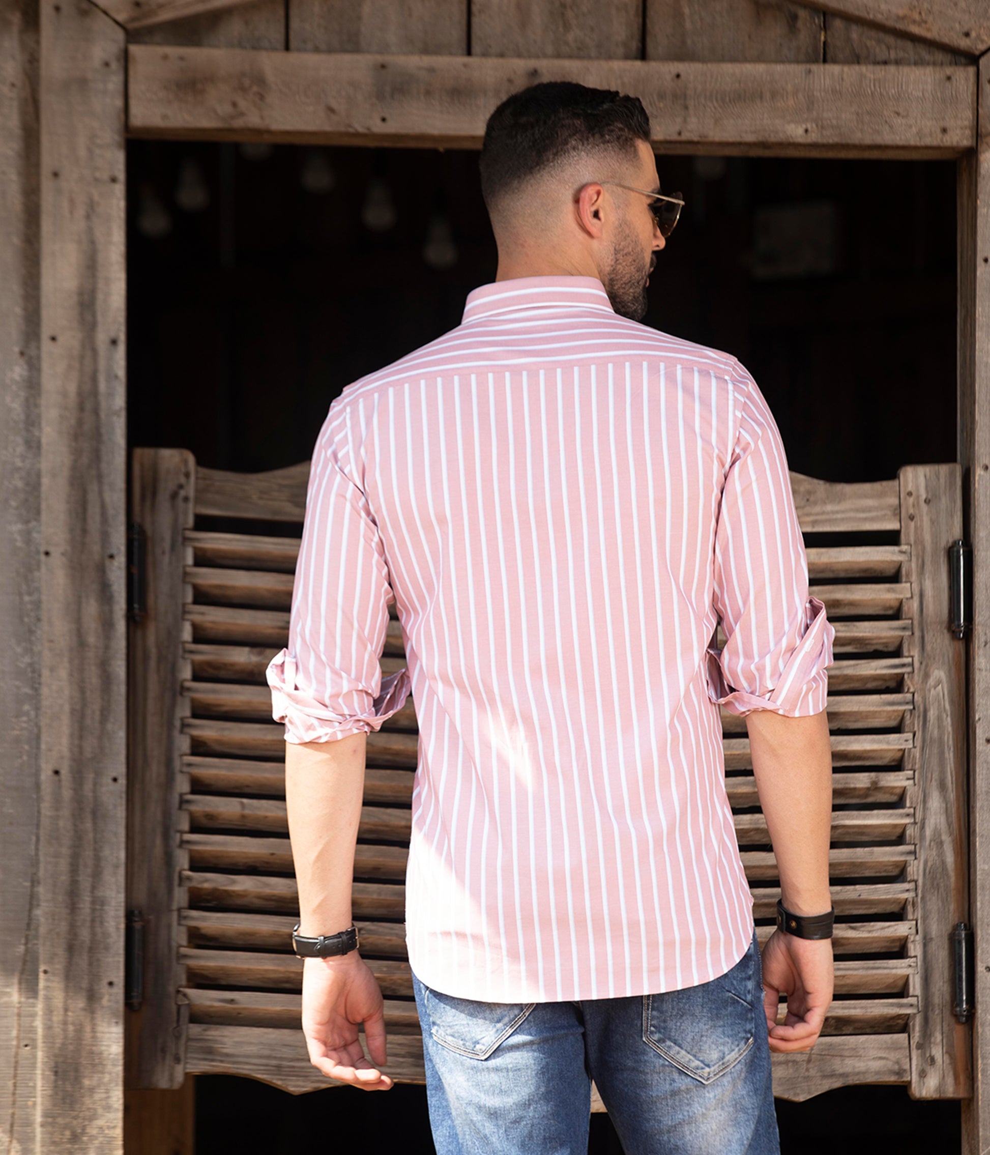 Men's lining dusty pink shirt 