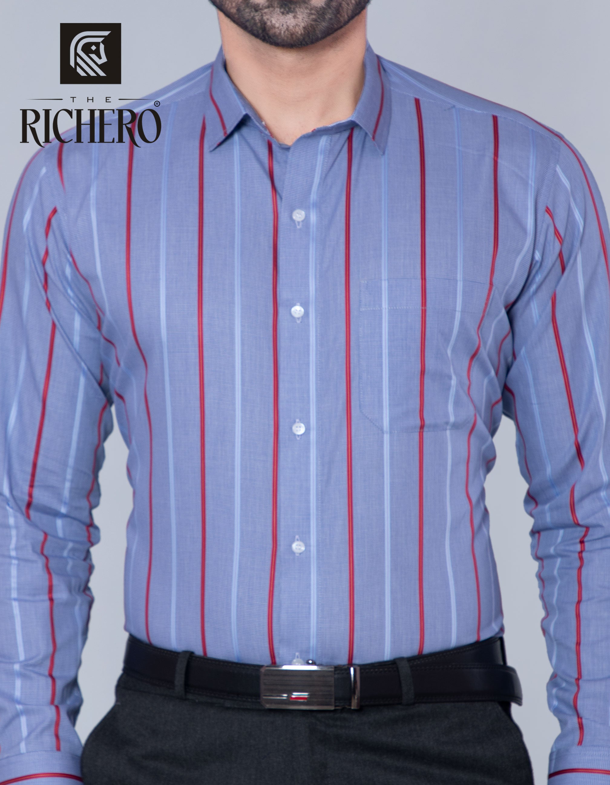 Burberry blue lining formal shirt