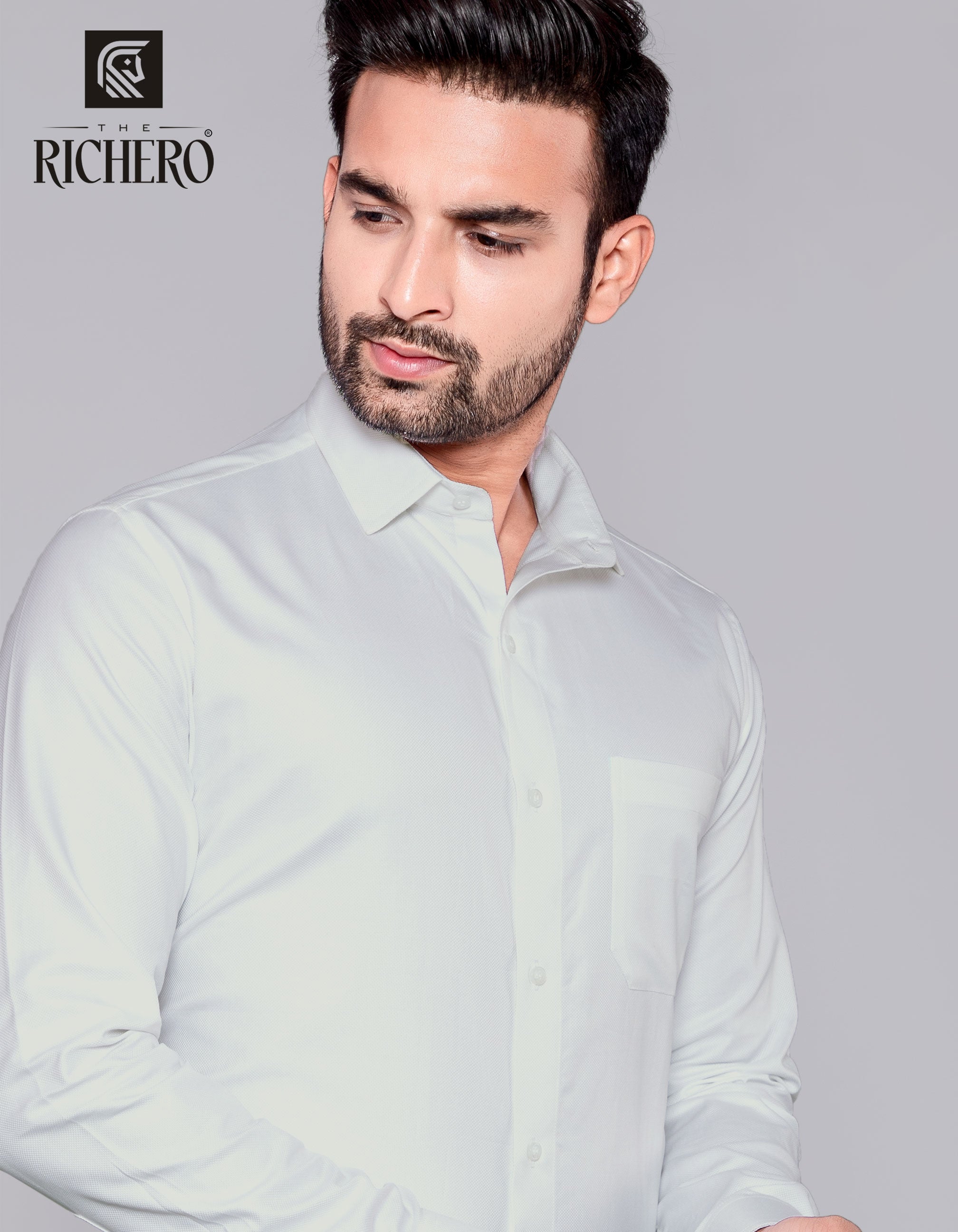 Rich Italian Cotton white formal wear shirt