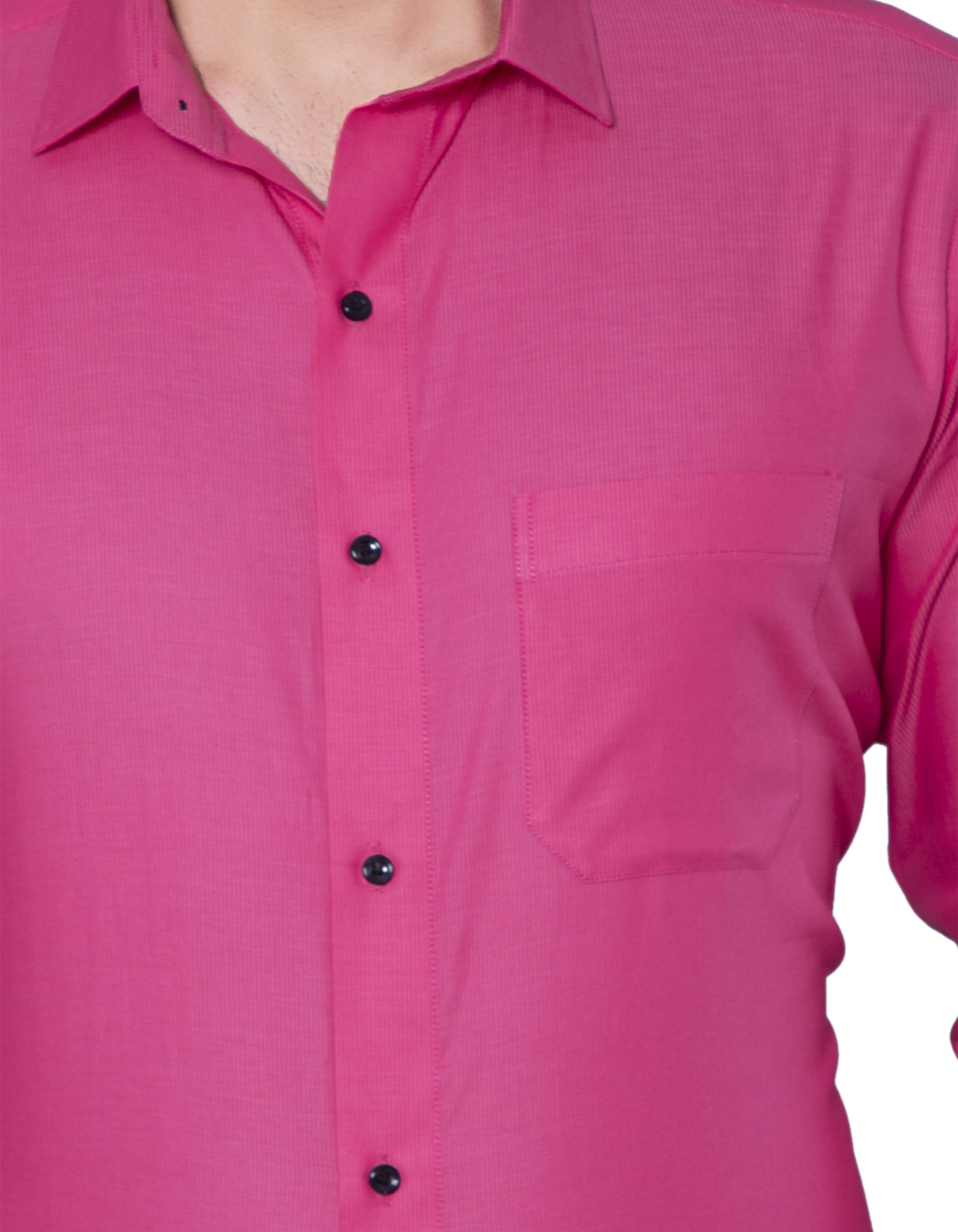 Sizzling pink plain cotton office shirt