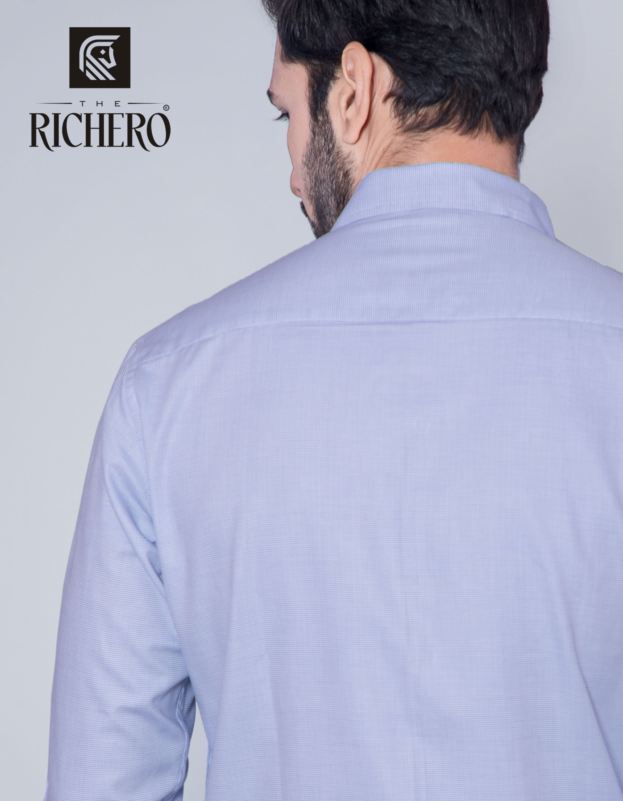 Blue color cptton office wear shirt