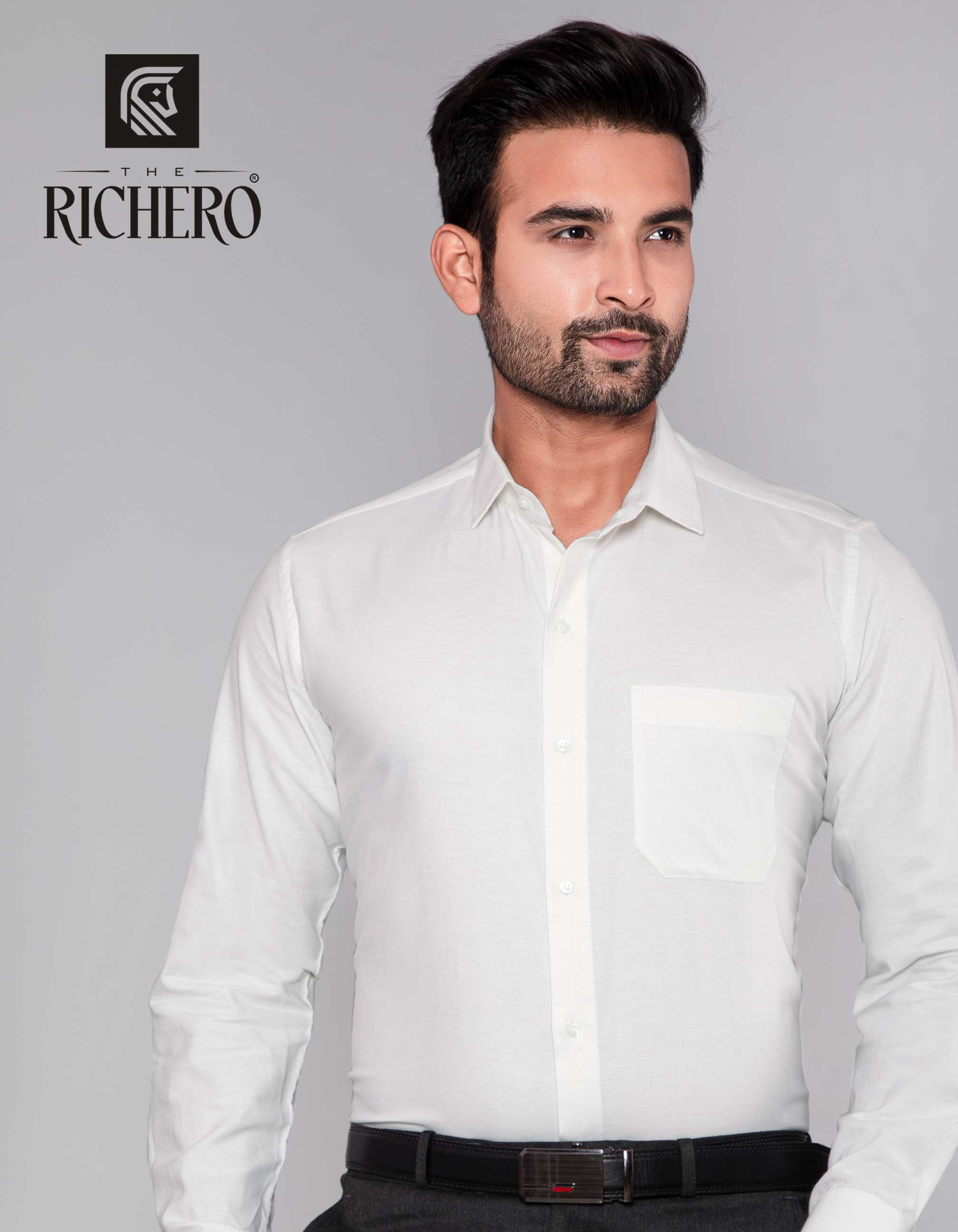 White plain formal wear shirt