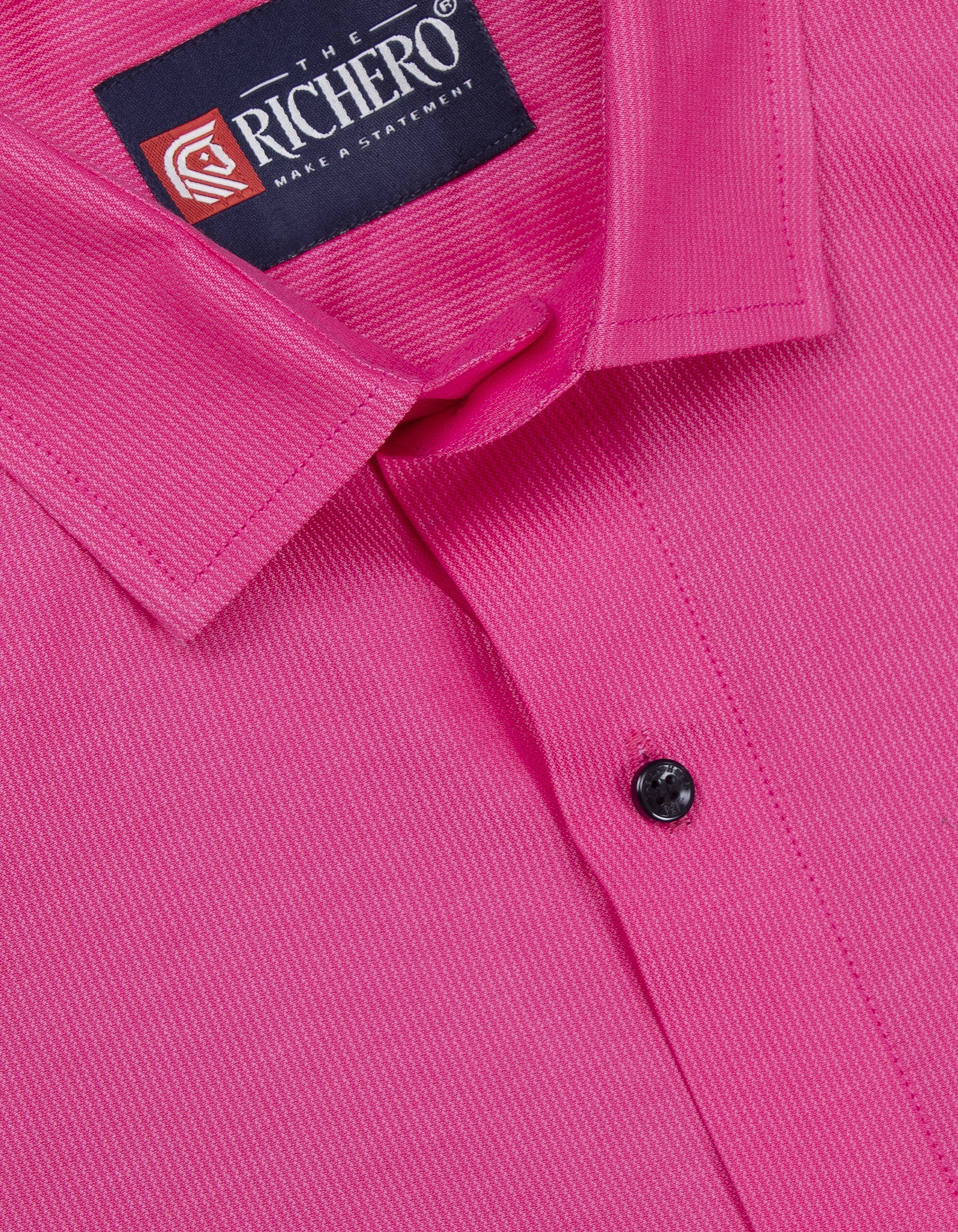 Sizzling pink plain cotton office shirt