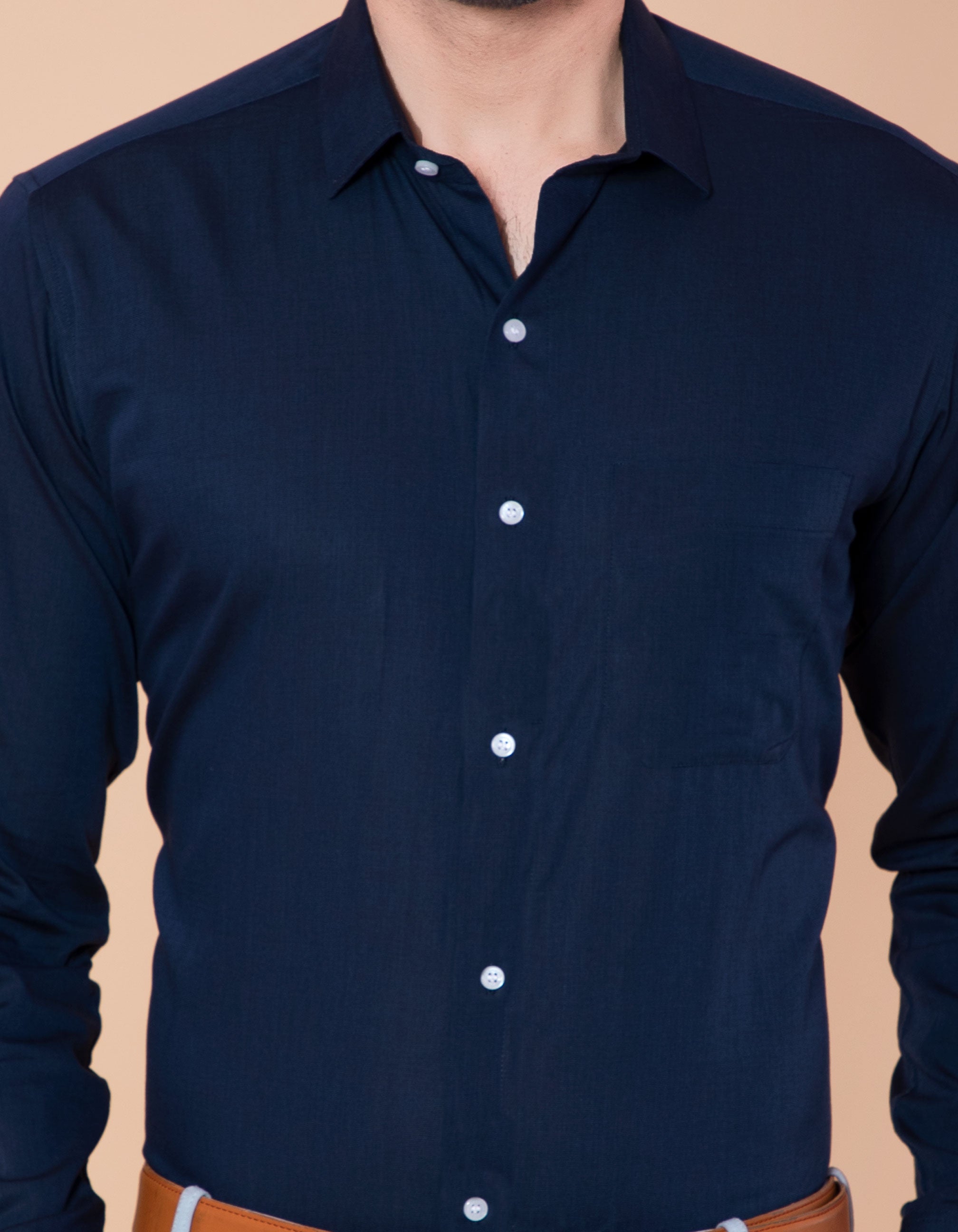 Navy blue color formal shirt