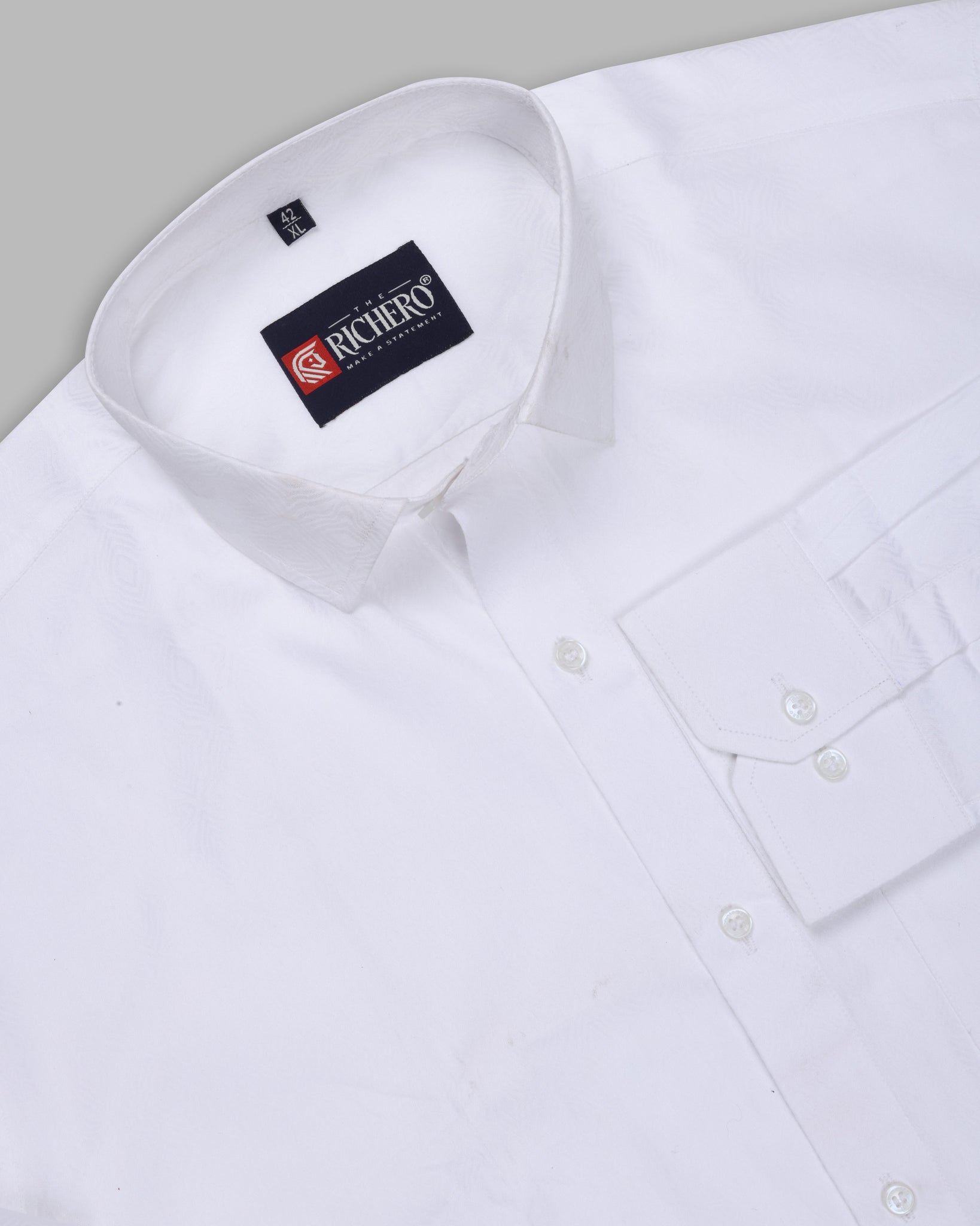 Plain white premium cotton shirt