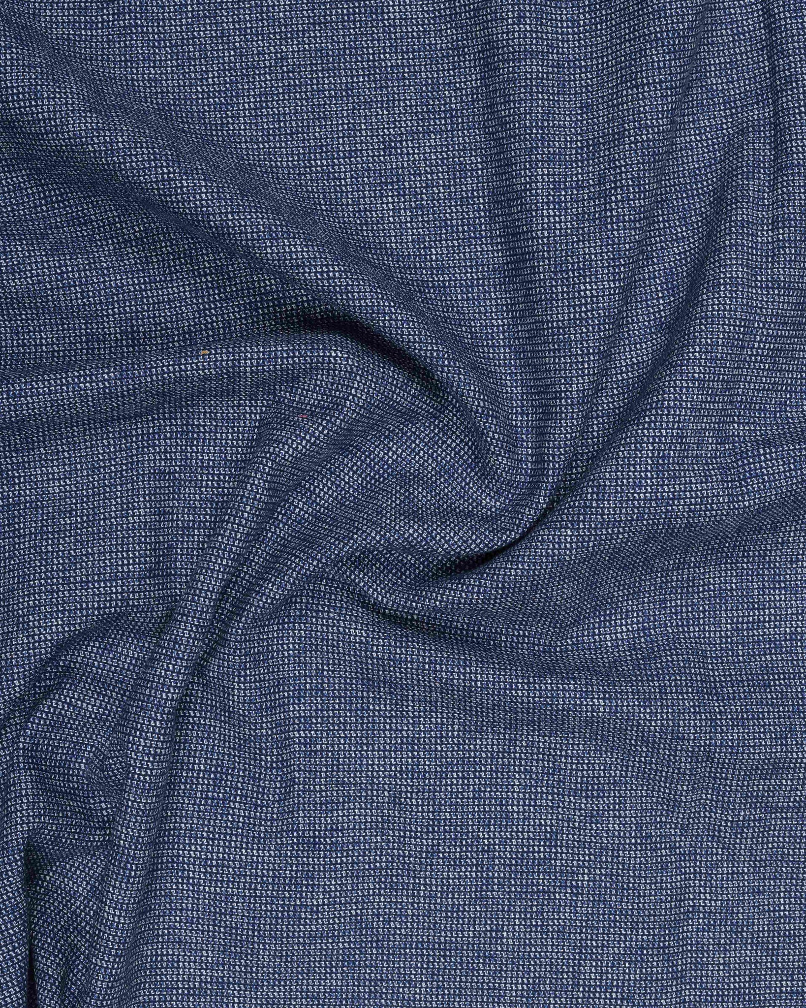 Navy blue plain dobby shirt
