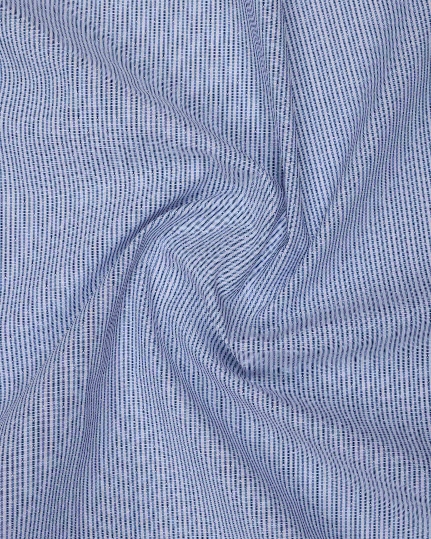 Dotted dobby blue lining formal shirt