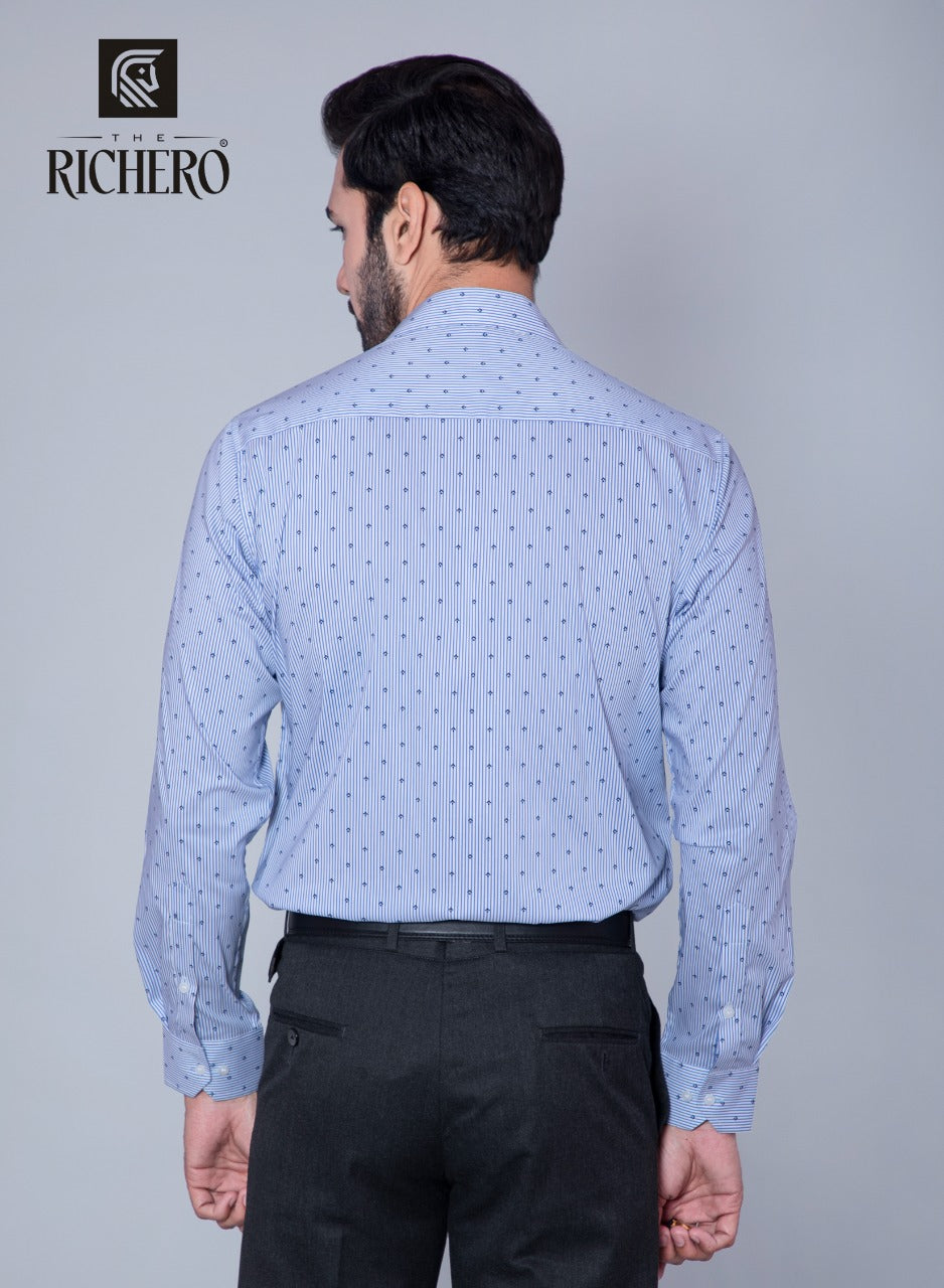 Aqua stripes formal shirt