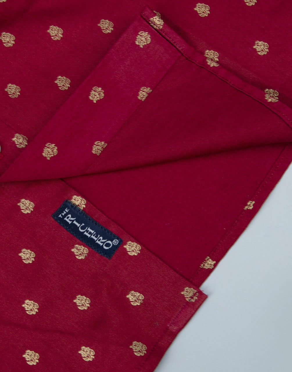 Cherry red gold printed shirt