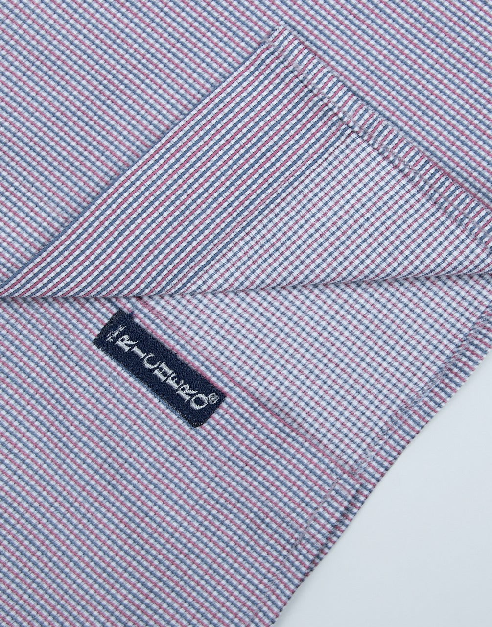 Blue & red micro design checks shirt