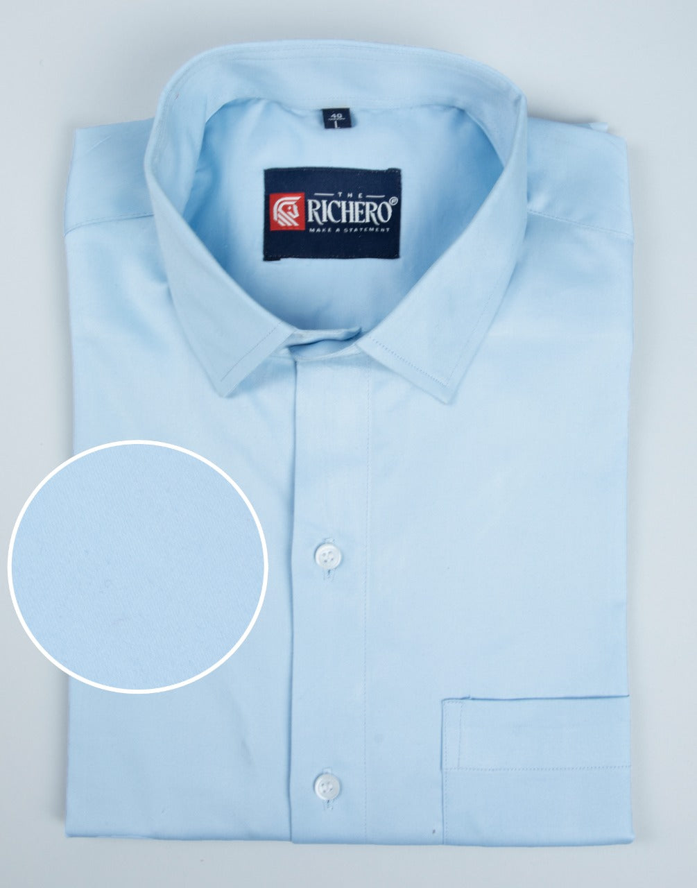 Light blue plain formal shirt