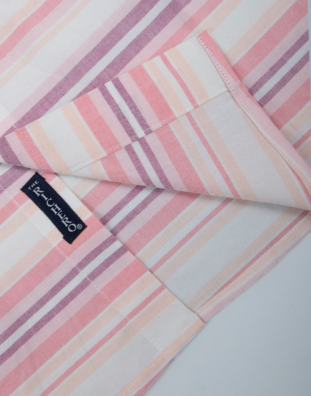 Pink & white stripe line formal shirt