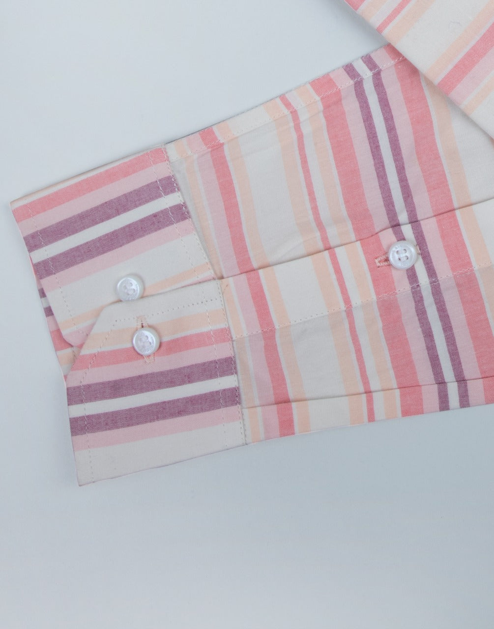 Pink & white stripe line formal shirt