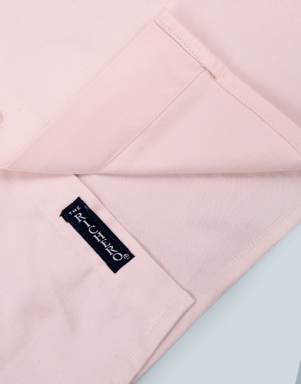 Light pink cotton formal plain shirt