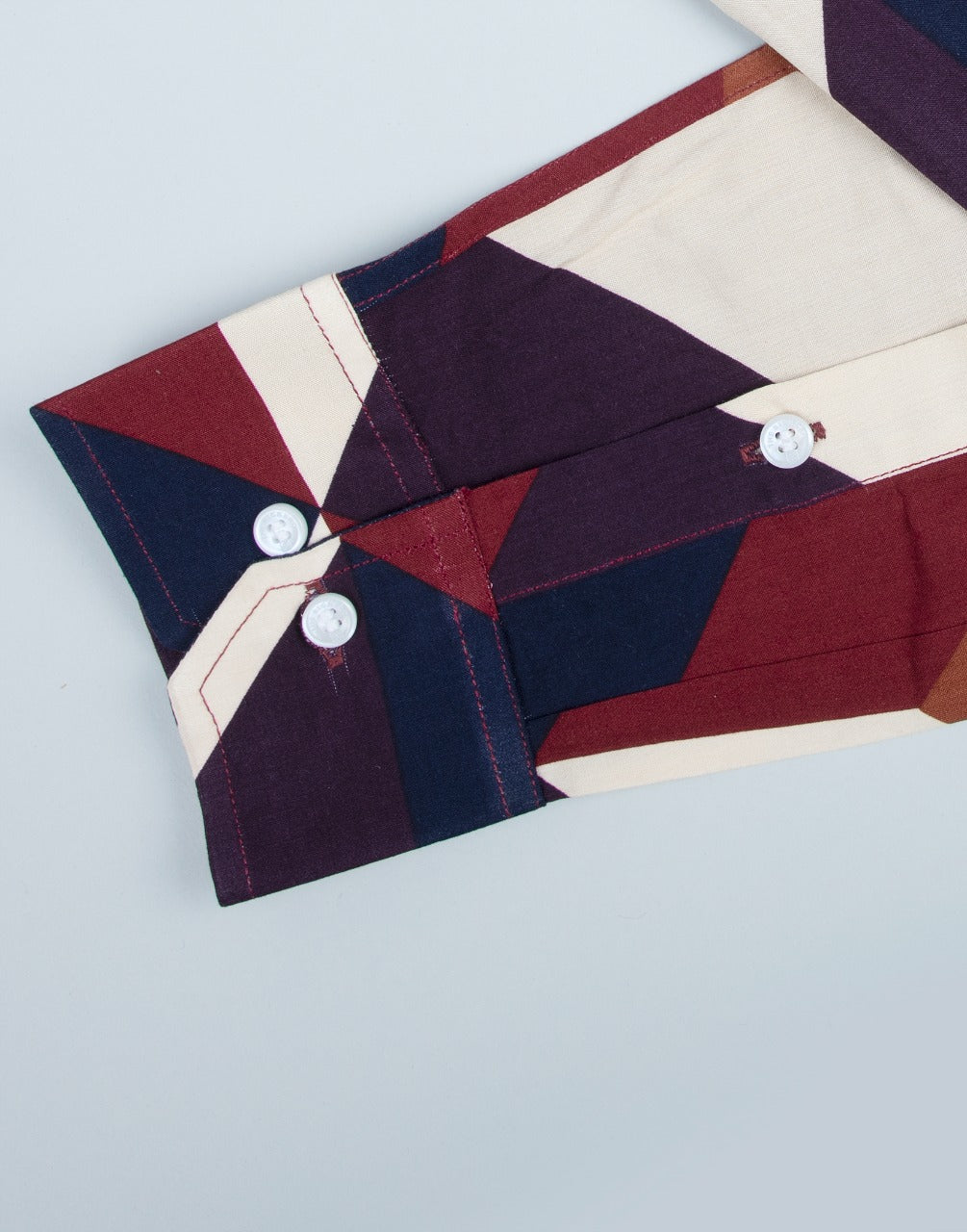 Maroon & navy blue printed shirt