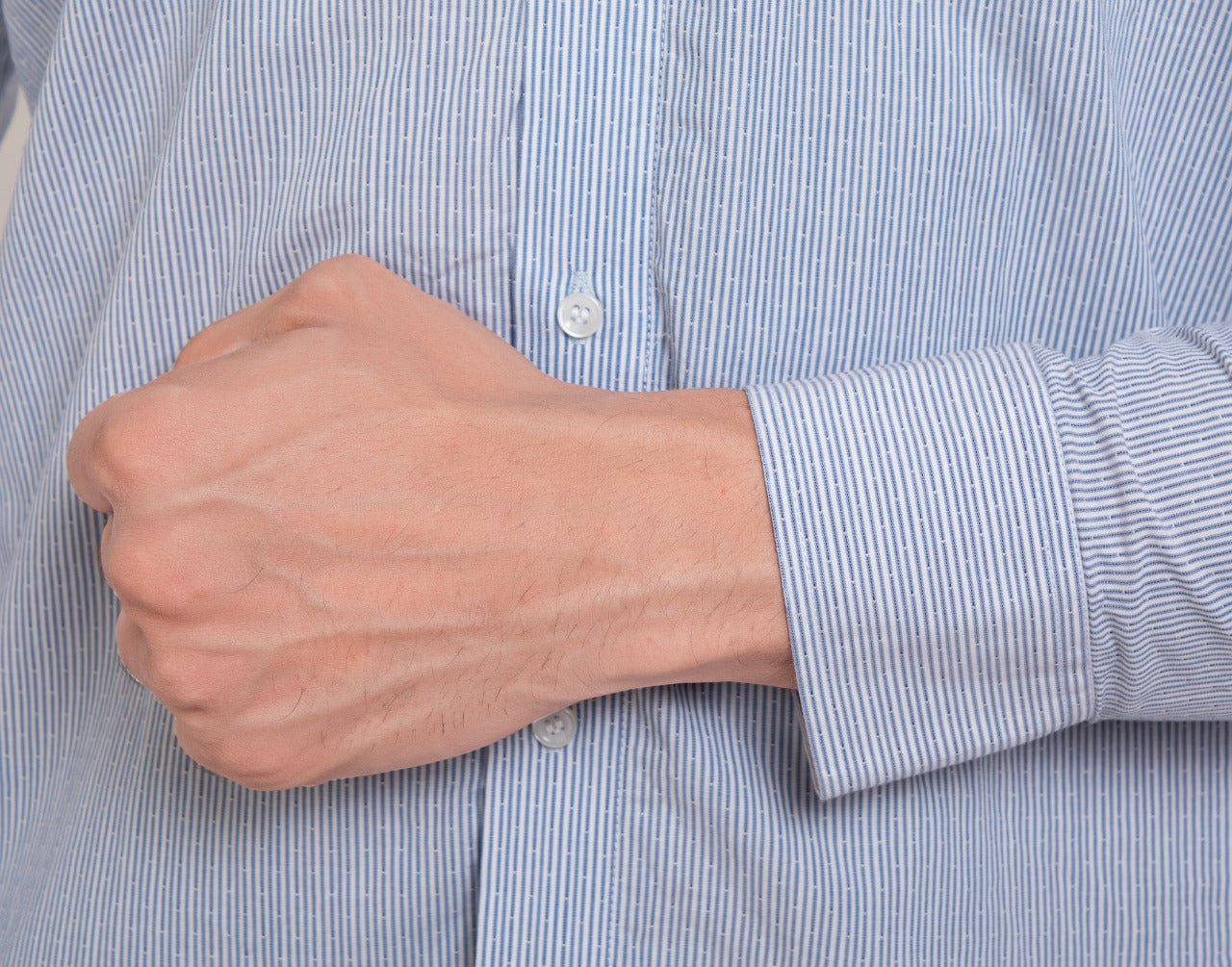 Dotted dobby blue lining formal shirt