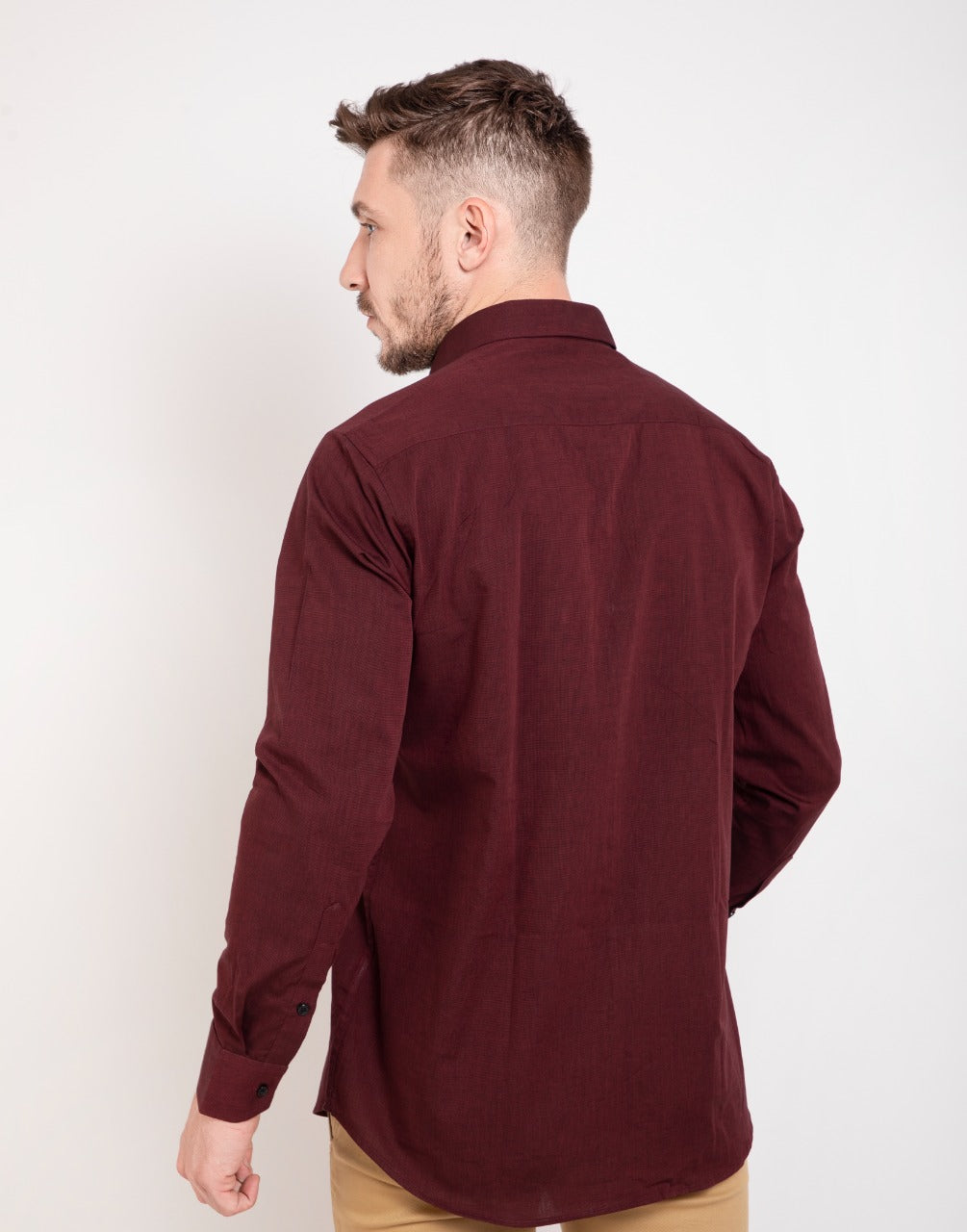 Plain garnet maroon shirt