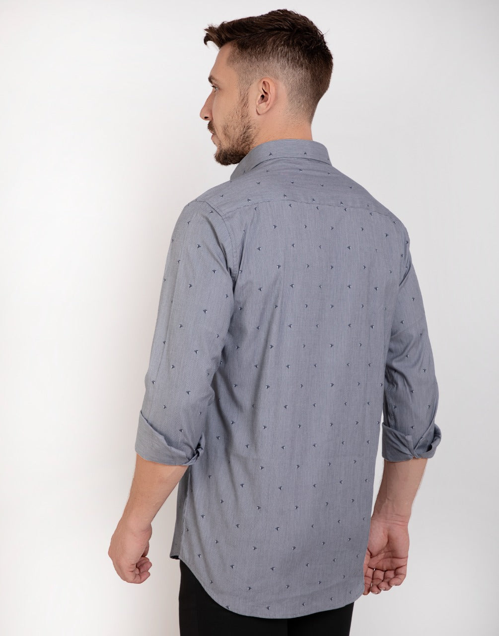  Smokey Grey Triangle print shirt